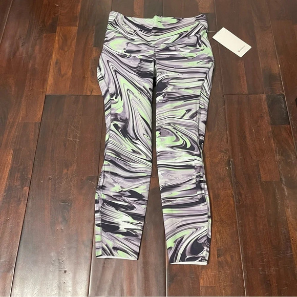 Lululemon Base Pace High Rise Tight 25” Size 12 Paint Glide Warp Multi NWT